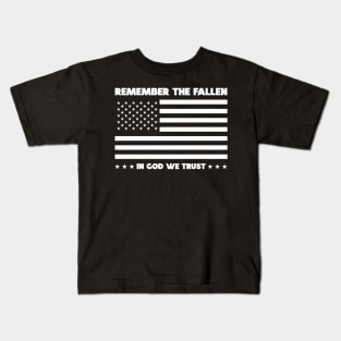 Remember The Fallen - American USA Flag Kids T-Shirt